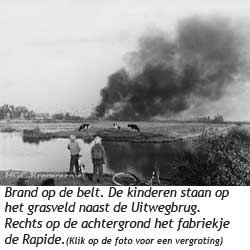 Brand in de vuilnisbelt van Krommenie